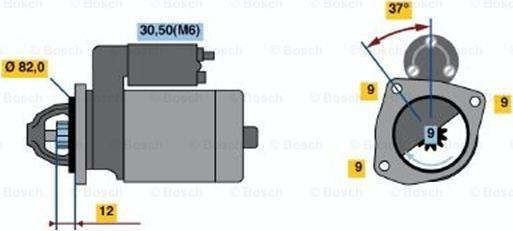 BOSCH 0 001 108 247 - Стартер www.autospares.lv