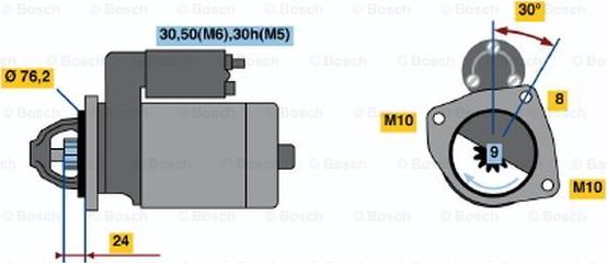 BOSCH 0 001 108 230 - Starteris www.autospares.lv