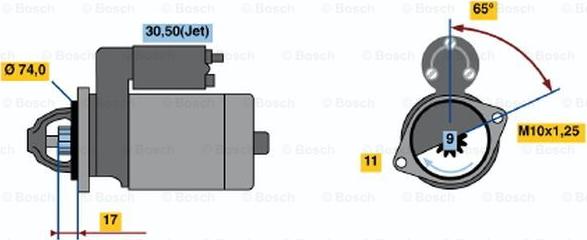 BOSCH 0 001 107 448 - Starteris autospares.lv