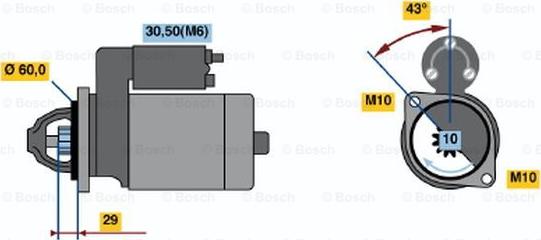 BOSCH 0 001 107 461 - Starteris www.autospares.lv