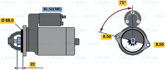 BOSCH 0 001 112 035 - Starteris autospares.lv