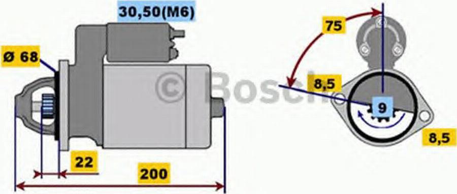 BOSCH 0001107408 - Starteris www.autospares.lv