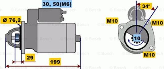 BOSCH 0 001 107 407 - Starteris autospares.lv