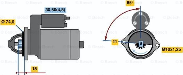 BOSCH 0 986 021 060 - Starteris www.autospares.lv