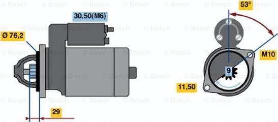 BOSCH 0 001 107 425 - Starteris autospares.lv