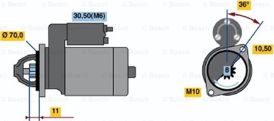 BOSCH 0 001 107 093 - Starteris autospares.lv