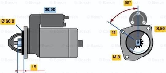 BOSCH 0 001 107 097 - Starteris autospares.lv