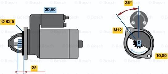 BOSCH 0 001 107 044 - Starter www.autospares.lv