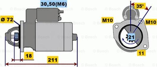 BOSCH 0 001 107 059 - Starter www.autospares.lv