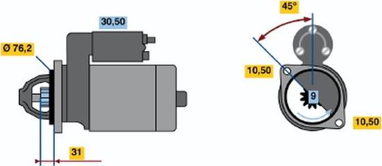 BOSCH 0001107058 - Starteris www.autospares.lv