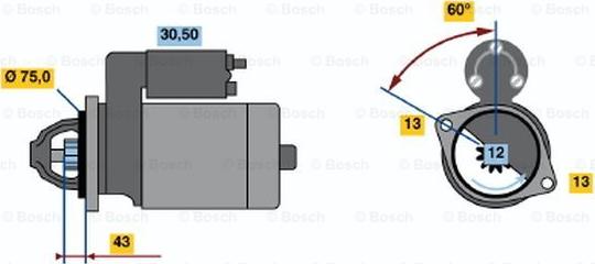 BOSCH 0 001 107 080 - Starteris www.autospares.lv