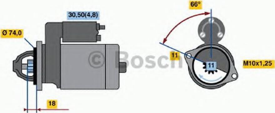 BOSCH 0 001 107 088 - Starteris autospares.lv