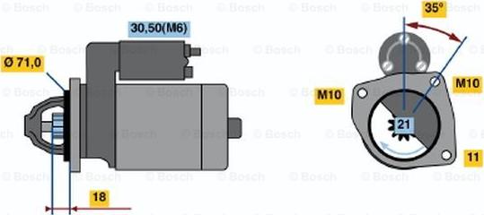 BOSCH 0 001 107 082 - Starteris www.autospares.lv