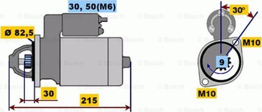 BOSCH 0 001 107 037 - Стартер www.autospares.lv