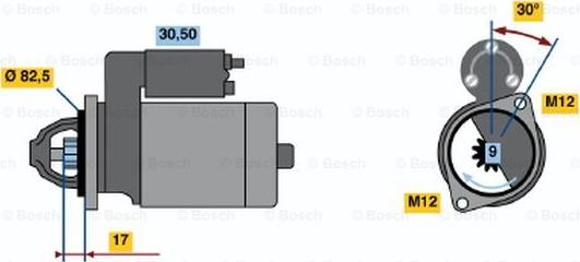 BOSCH 0 001 107 073 - Starteris autospares.lv