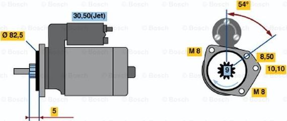 BOSCH 0 001 107 103 - Starteris www.autospares.lv