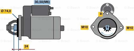 BOSCH 0 001 115 040 - Starteris www.autospares.lv