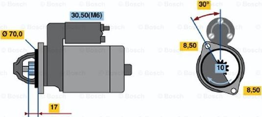 BOSCH 0 001 115 008 - Starter www.autospares.lv