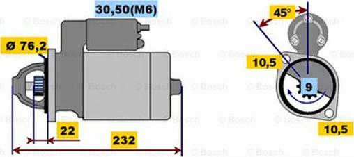 BOSCH 0 001 115 039 - Starter www.autospares.lv