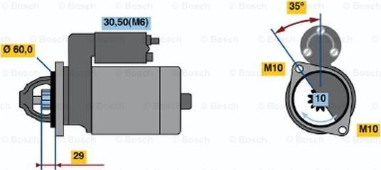 BOSCH 0 001 115 070 - Starteris www.autospares.lv