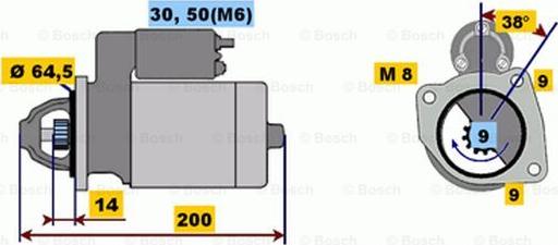 BOSCH 0 001 116 005 - Starteris www.autospares.lv