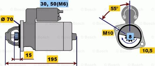 BOSCH 0 001 116 006 - Starteris autospares.lv