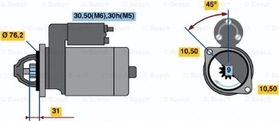 BOSCH 0 001 110 041 - Starteris www.autospares.lv