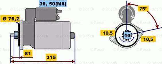 BOSCH 0 001 110 059 - Starteris www.autospares.lv