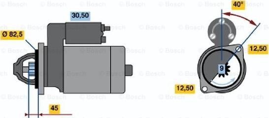 BOSCH 0 001 110 009 - Starteris www.autospares.lv