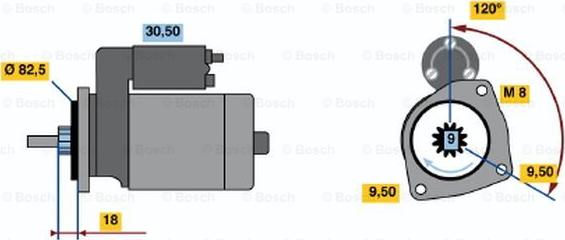 BOSCH 0 001 110 007 - Starteris autospares.lv