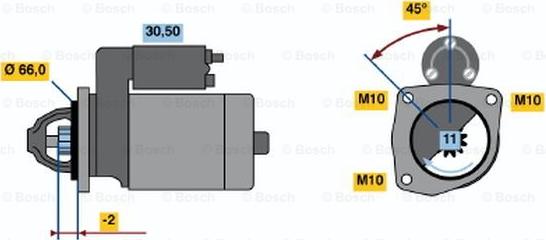 BOSCH 0 001 110 017 - Starter www.autospares.lv