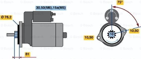 BOSCH 0 001 110 081 - Starteris www.autospares.lv