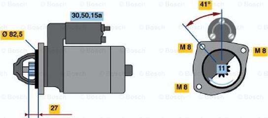 BOSCH 0 001 110 083 - Стартер www.autospares.lv