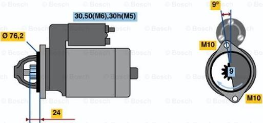 BOSCH 0 001 110 071 - Starteris www.autospares.lv