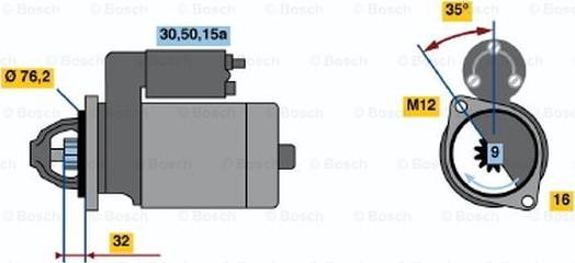 BOSCH 0 001 110 100 - Starteris autospares.lv