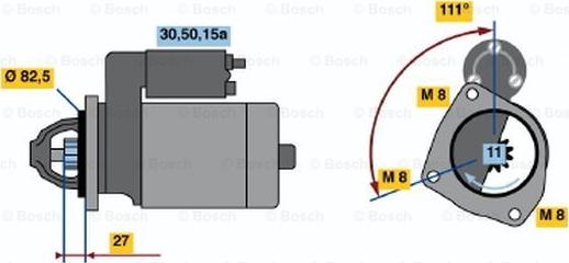 BOSCH 0 001 110 108 - Стартер www.autospares.lv