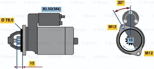 BOSCH 0 001 110 113 - Starteris www.autospares.lv