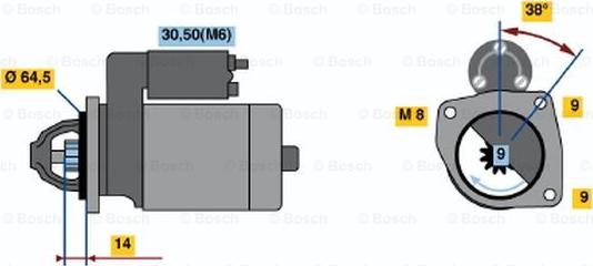 BOSCH 0 001 113 006 - Starteris autospares.lv