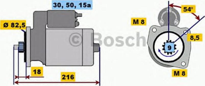 BOSCH 0 001 113 001 - Стартер www.autospares.lv