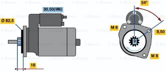 BOSCH 0 001 113 007 - Starteris autospares.lv