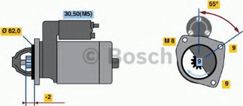 BOSCH 0001112041 - Стартер www.autospares.lv