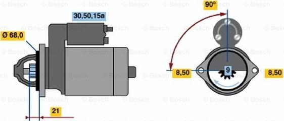 BOSCH 0 001 112 008 - Стартер www.autospares.lv