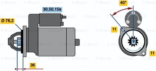 BOSCH 0 001 112 003 - Starter www.autospares.lv