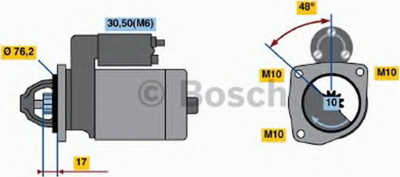 BOSCH 0001112033 - Starteris autospares.lv