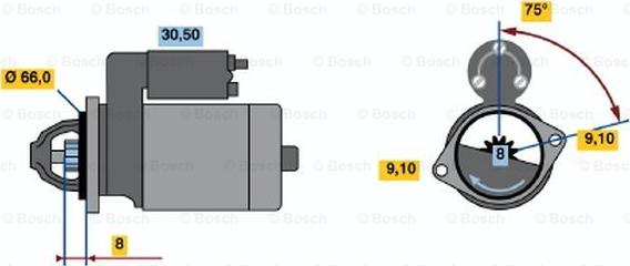 BOSCH 0 001 112 032 - Starteris www.autospares.lv