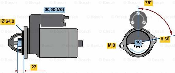 BOSCH 0 001 138 011 - Starter www.autospares.lv