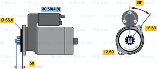 BOSCH 0 001 124 024 - Starteris autospares.lv