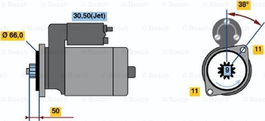 BOSCH 0 001 124 022 - Starteris autospares.lv