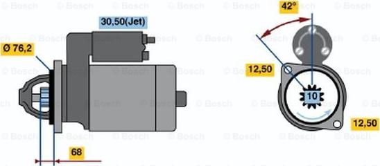 BOSCH 0 001 125 048 - Starteris www.autospares.lv