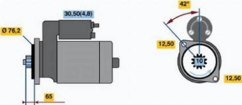 BOSCH 0 001 121 403 - Стартер www.autospares.lv